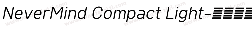 NeverMind Compact Light字体转换